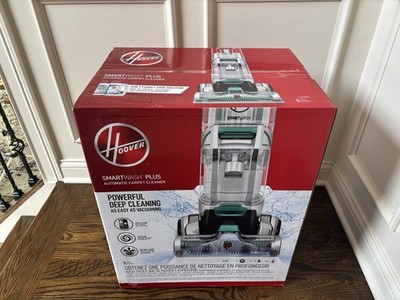 New Hoover SmartWash Plus Upright Carpet Cleaner, Removable Tank, Gray/Teal
