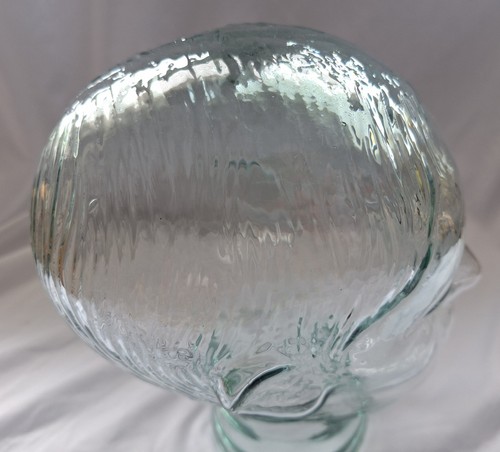 Vintage Clear Glass Mannequin Head Male With Hair - Picture 9 of 13