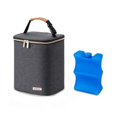 Breastmilk Cooler Bag with Ice Pack Fits 4 Baby Bottles Up to 9 Ounce, Baby B...