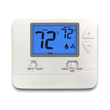 ELECTECK Non-Programmable Digital Thermostat, 1 Heat/1 Cool, Big LCD, White