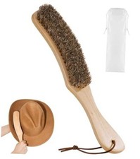 Cowboy Hat Brush, 100 Horsehair Brush for Cleaning, Lint Brush Removes 1 Pack