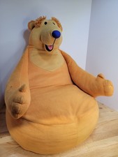 Vintage Bear in the Big Blue House Plush Child's Lounge Chair Seat 21" Tall RARE