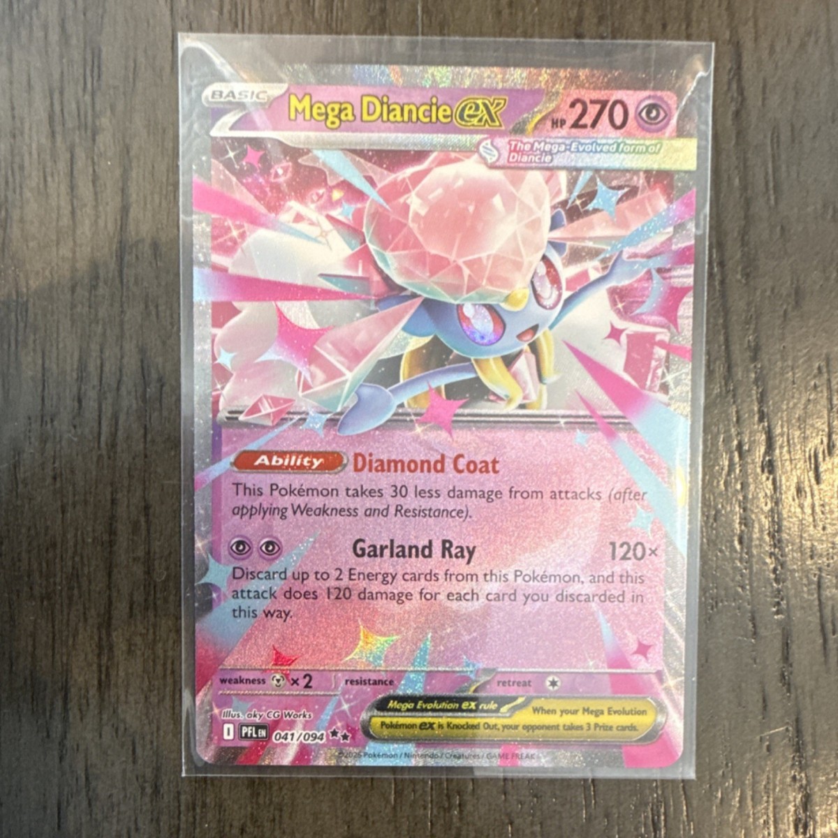 Pokémon Mega Diancie ex 041/094 Phantasmal Flames Holo Double Rare