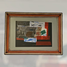 GIUSEPPE CHIARI Opera Unica Collage "ARTISEASY" Fluxus Poesia Visiva. 35x50