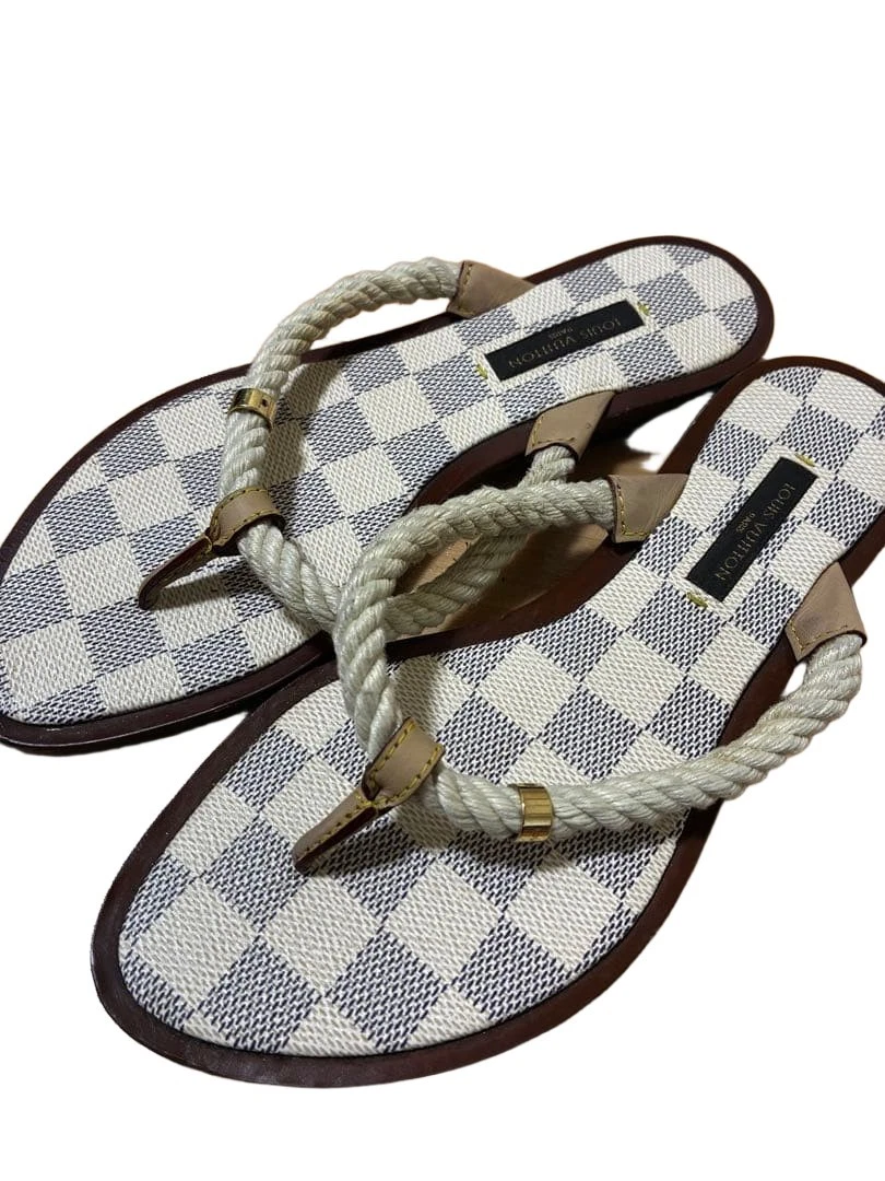 Louis Vuitton Women's Flip Flop Upper Leather Sandals for sale | eBay