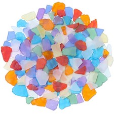 Sea Glass for Crafts - 34oz Colorful Frosted 0.8 to 2 inches, Rainbow