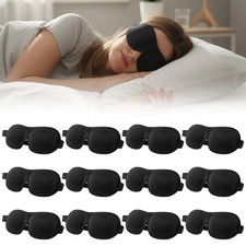 12 PCS 3D Blackout Sleep Masks, 3D Eye Mask, Lightweight Knitted Fabric Sleep...