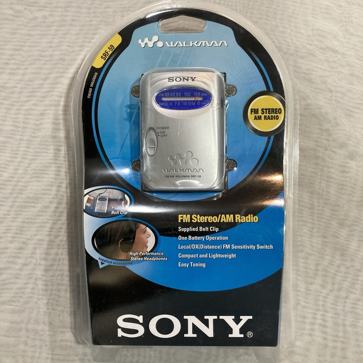 Sony SRF59 AM/FM Walkman Radio - Silver for sale online | eBay
