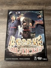 A-G-2-A-KE "MIL-TICKET" SCARFACE OG RAP PROMO POSTER 24X18 ORIGINAL ULTRA RARE!