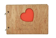 Paper 1st Year Anniversary Scrapbook Engraved with 'One Year Our Love Story' ...