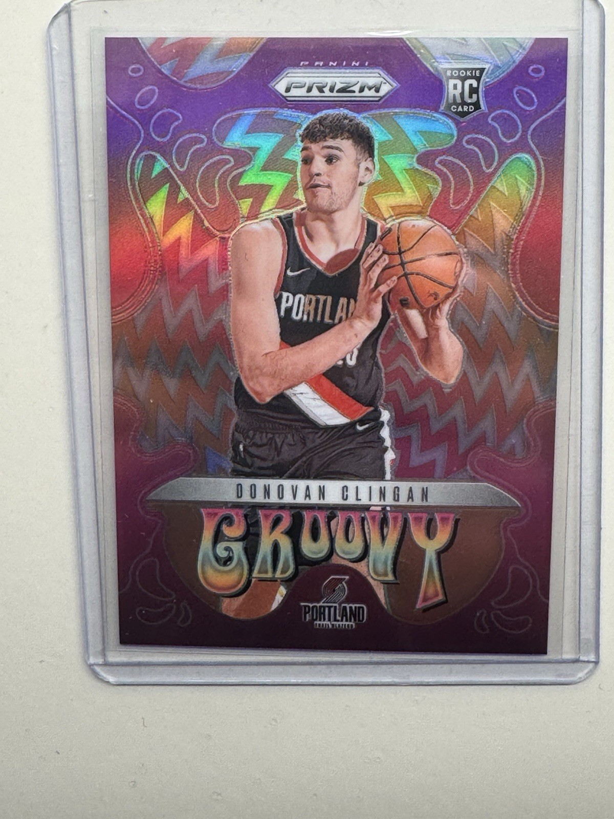 2024-25 Panini Prizm Donovan Clingan #20 RC Rookie Groovy Prizm Case Hit SSP