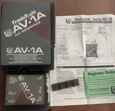 Proco Av-1a A/v Interface Open Box New with manuals and box
