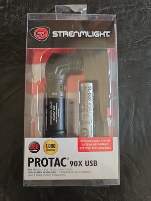 Streamlight ProTac 90X Flashlight 1000 Lumens USB Rechargeable Multi-Fuel Light