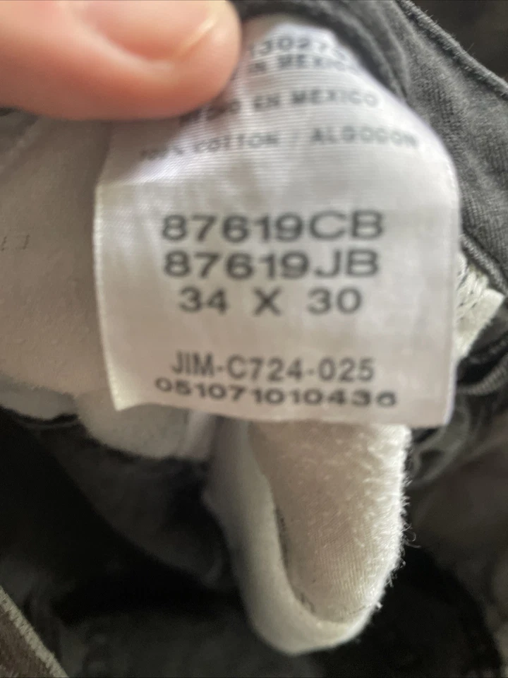 Pantalones de mezclilla Rustler negros vintage de pierna recta 34x30 se ajustan más como 32x30 similares 501 Foto 3 de 4