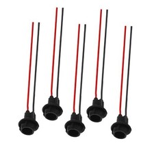 5pcs Car T10 W5w 194 Bulb Socket With Wire Pigtail Vehicle Tail Light Side