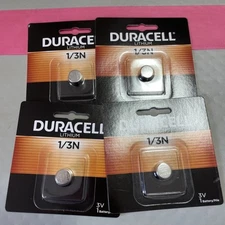 (4) 1/3N Duracell 3V Lithium Batteries 1/3 N CR11108 2L76 Photo EXP 2033 S12