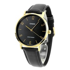 CASIO MTP-VT01GL-1B2 Standard Men's Wristwatch Analog Black Gold New item no Box