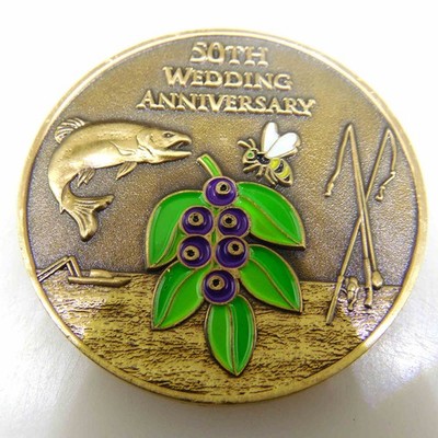 50TH WEDDING ANNIVERSARY HUCK HOUNDS CHALLENGE COIN