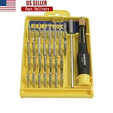 Precision Screwdriver Set 32 Bits Non-Slip Handle Rotary Head Durable Tool New
