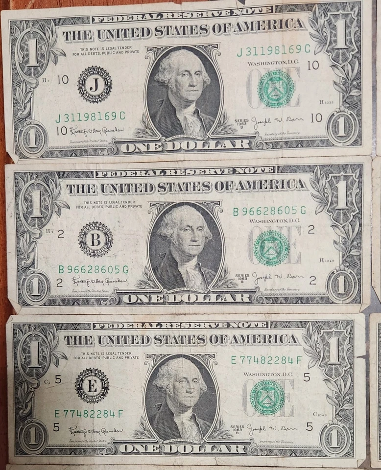 Лот из 12 банкнот 1963 J. Barr - Изображение 2 из 4