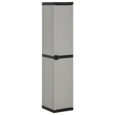 Armoire de Rangement de Jardin 3 Étagères Gris/Noir 34x40x168cm Outils vidaXL