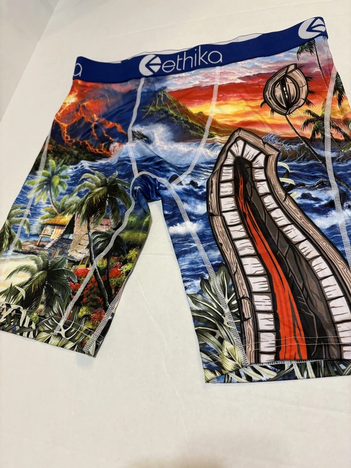 Ethika the Staple BOMBER ISLAND 棕榈树小屋 水火 天空 拳击手 Mn's NIP — 第 4/4 张图片