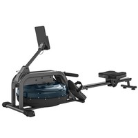 SPORTNOW Water Rowing Machine with Wheels, Vertical Storage, Adjustable
