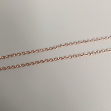 16"/45cm 14kt Rose Gold Plated Sterling Silver 1mm Cable Chain