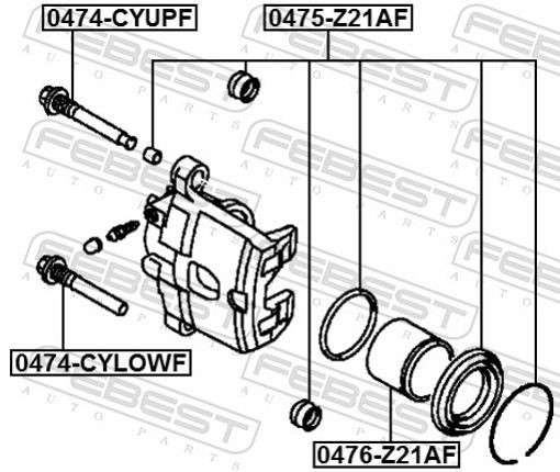 Fits FEBEST 0476-Z21AF FRONT CALIPER PISTON