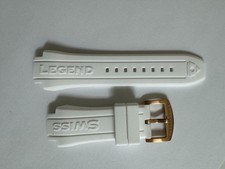Swiss Legend Neptune Silicone/Rubber white band strap for 53mm watches