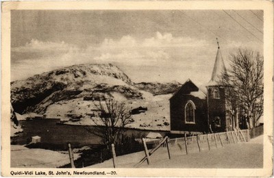 PC CANADA, NEWFOUNDLAND, ST. JOHN'S, QUIDI-VIDI LAKE, Vintage Postcard (b61640)