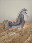 Vintage Murano Sommerso Art Glass Horse Figurine by Archimede Seguso