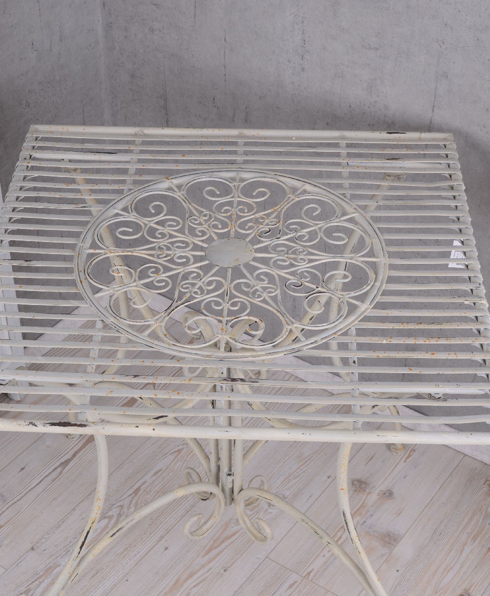 Table en Fer Style Maison de Campagne Jardin Terrasse Métal D'Appoint Neuf | eBay