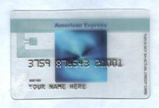 AMERICAN EXPRESS Blue ( 2007 ) Promotional Advertisement Card