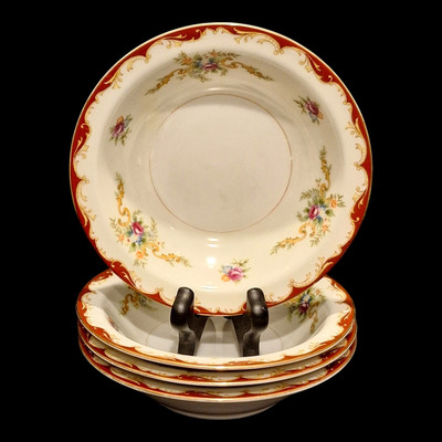 Set of 4 Vintage Harmony House Fine China WEMBLEY Fruit Dessert Bowls Japan