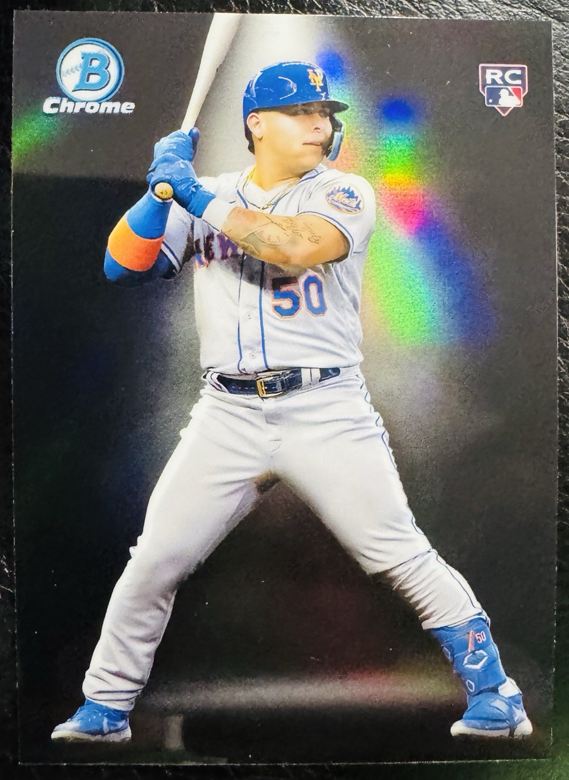 Francisco Alvarez Spotlight Refractor Chrome Rookie 2023 Bowman Card #BS-12 Mets