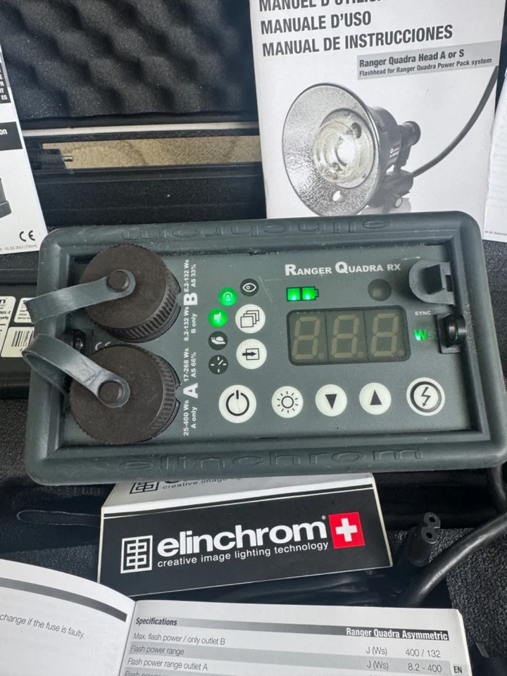 Elinchrom Quadra Ranger 2 A HEAD RX Lighting Kit - LION battery - Fully working - Image 4 of 4