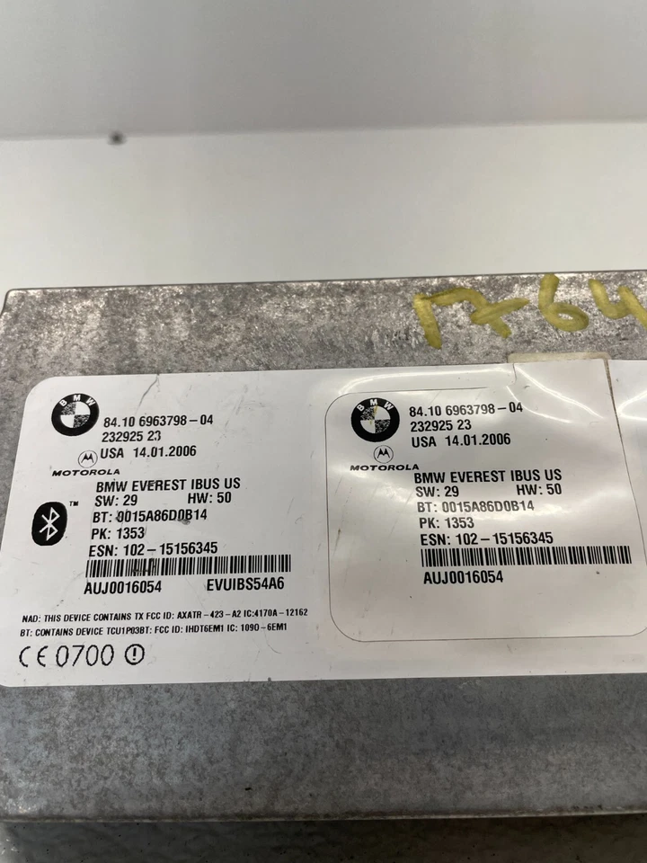 Módulo de control telemático de comunicación Bluetooth BMW X3 2005-2009 - 6963798 OEM Foto 3 de 4