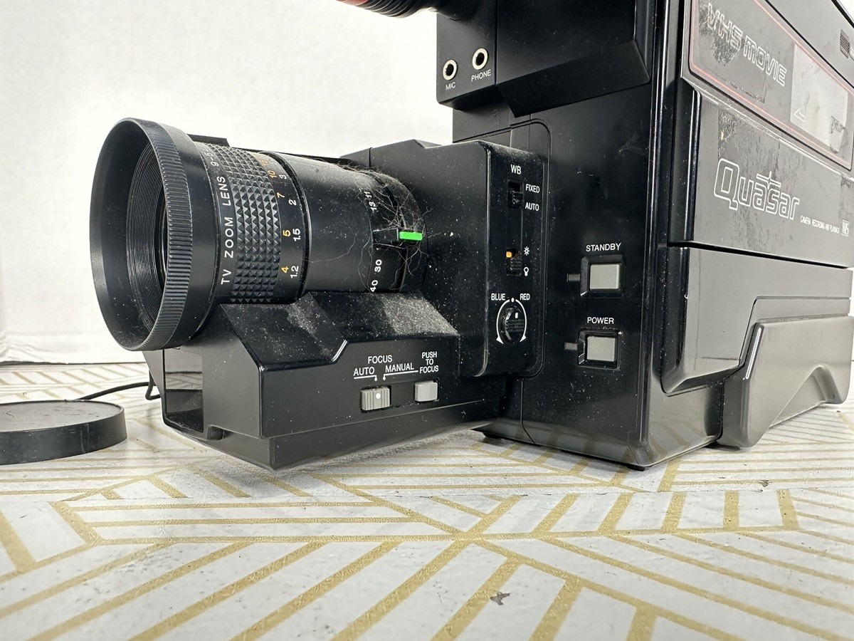 Quasar VM-10 VHS Movie Camera Recording and Playback Vintage