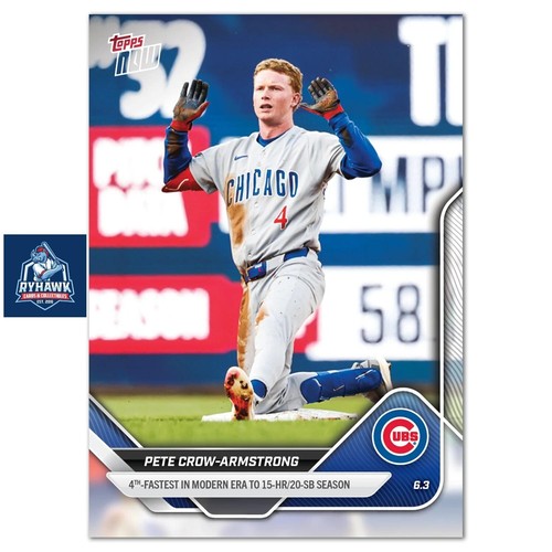 2025 Topps Now #253 Pete Crow-Armstrong 15 HR 20 SB Chicago Cubs *Presale* - 第 1/3 張圖片