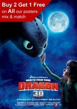 How To Train Your Dragon 2010 Movie Poster A5 A4 A3 A2 A1