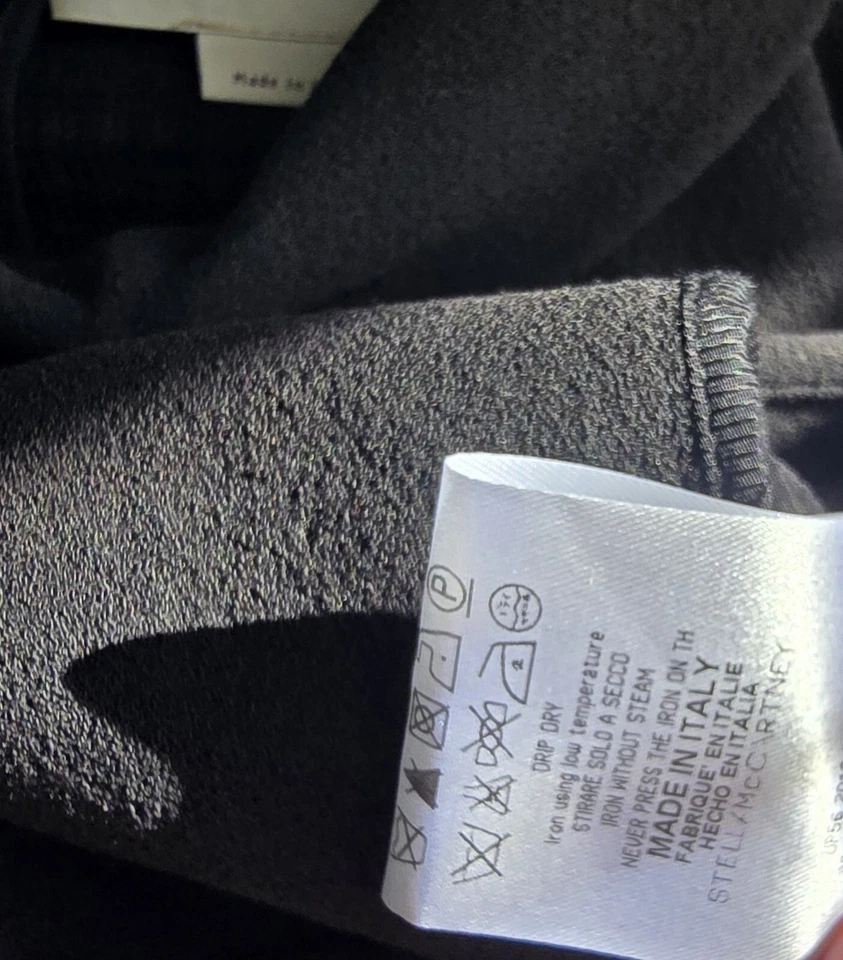 Blusa para mujer Stella McCartney manga larga lana rayón negra 46 hecha en Italia Foto 4 de 4