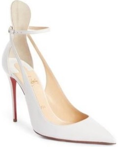 white strappy pumps