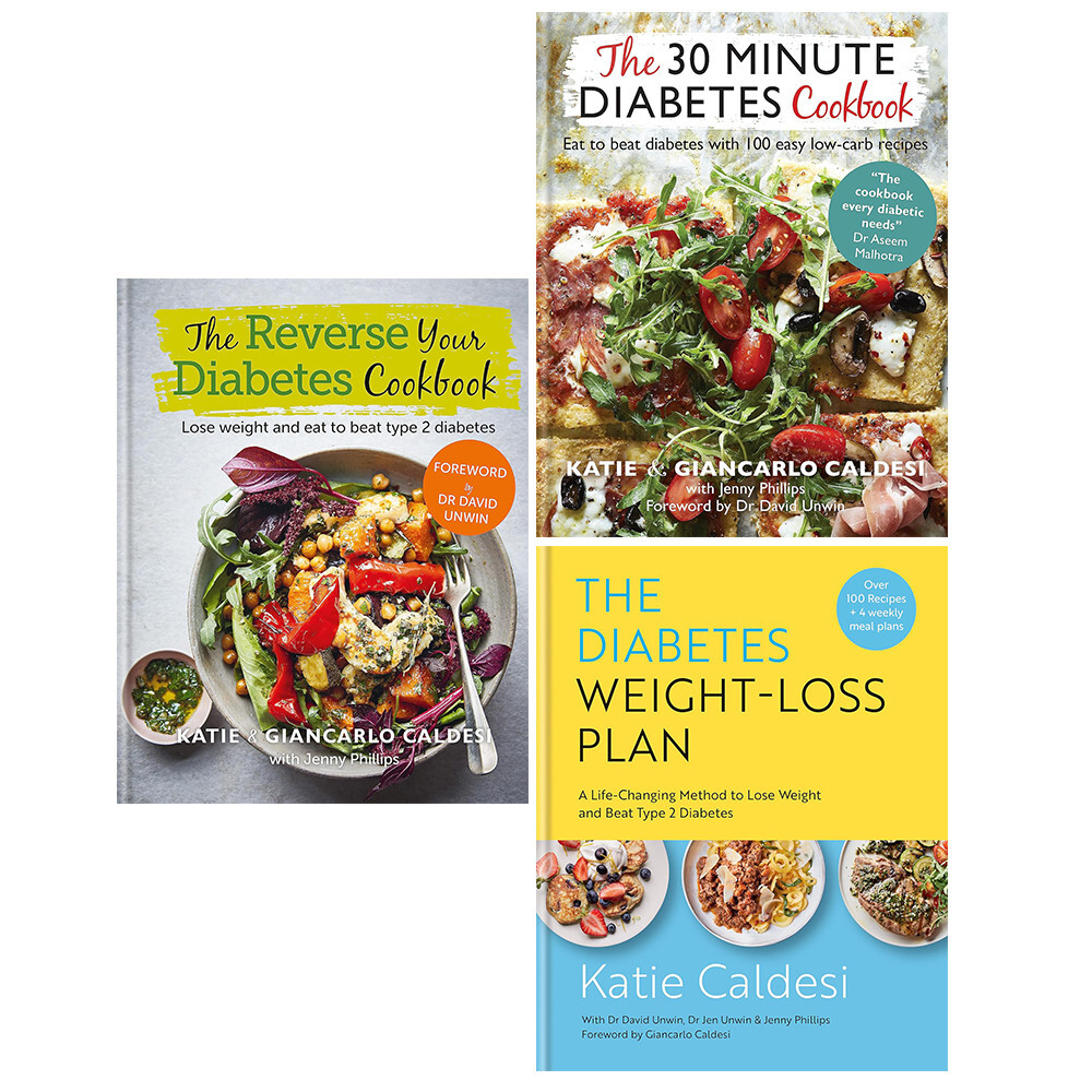 Katie Caldesi Collection 3 Books Set Reverse Your Diabetes,Diabetes Weight-Loss