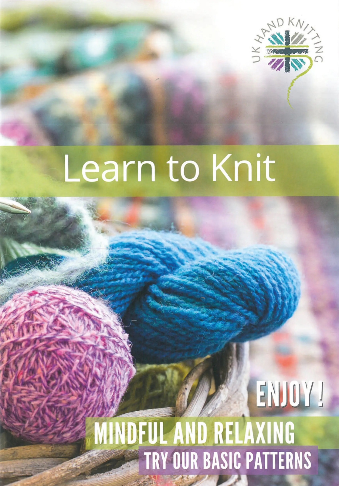 UKHKA Learn To Knit Guide Book Basic Pattern Help Booklet