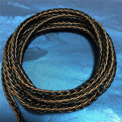Copper silver plated DIY headphone cable 200 core 7N single crystal copper wire