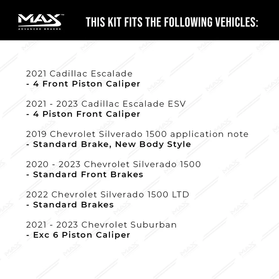 Front & Rear Brake Rotors + Ceramic Pads for Chevy Silverado 1500 GMC Sierra - Imagem 2 de 4