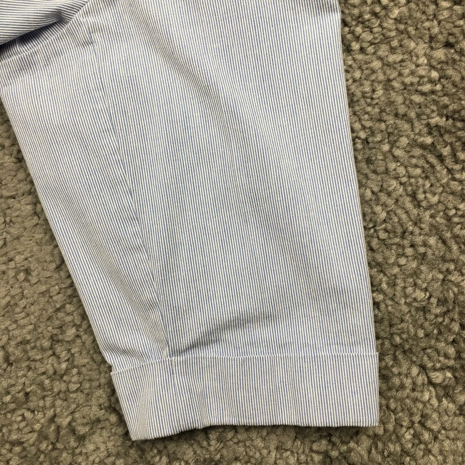 Blazer Avenue para mujer talla 26 azul blanco a rayas pecho único elástico manga 3/4 Foto 3 de 4