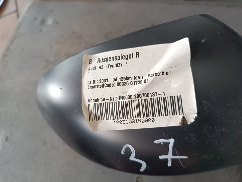 Original Audi A2 8Z Außenspiegel Seitenspiegel elektrisch rechts 8Z1858500 - Bild 4 von 4