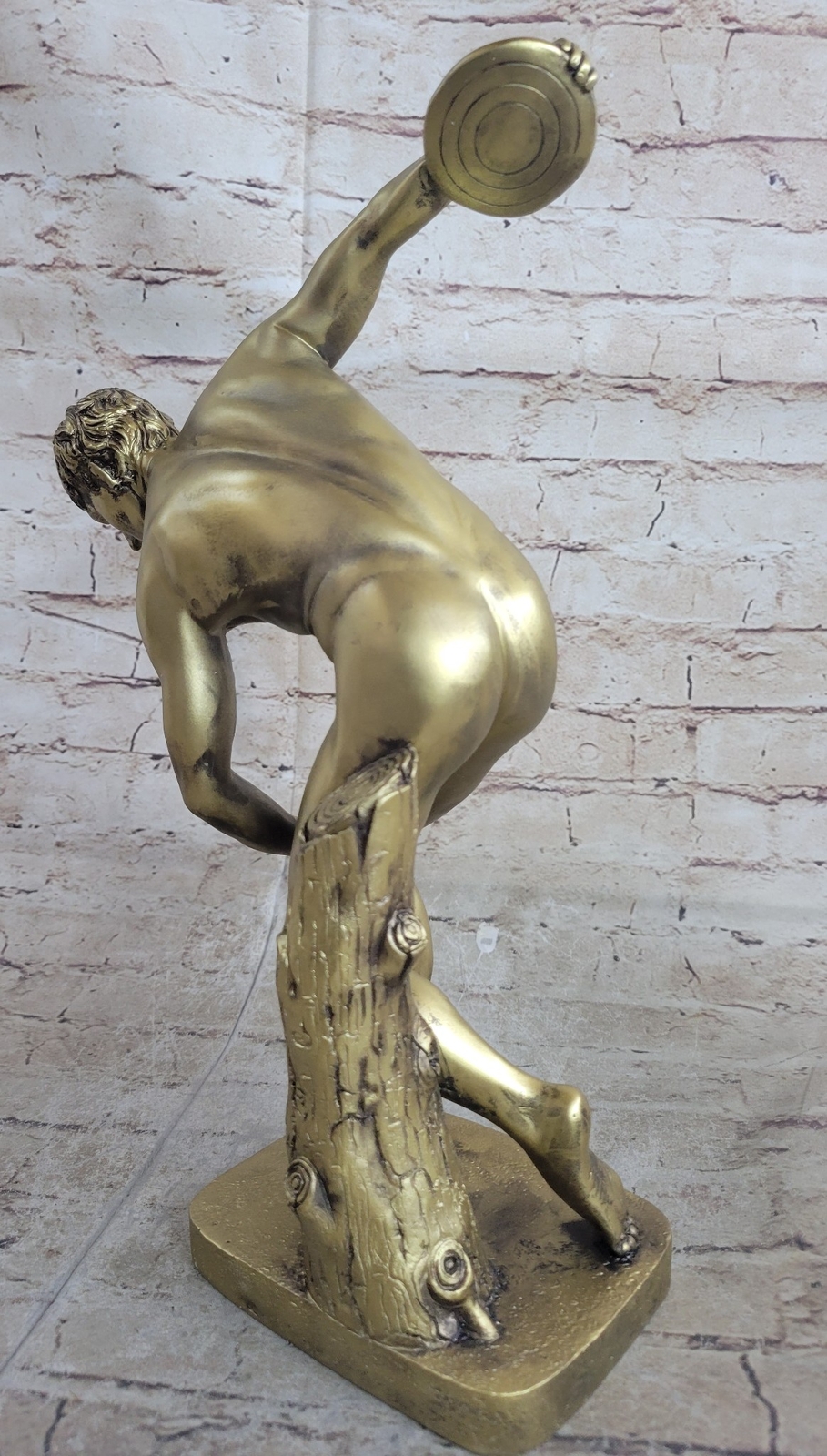 Classic Olympic Greek Discus Thrower Sculpture Perfect Male Form New